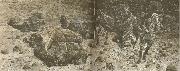 william r clark hedins expedition under en sandstorm langt inne i takla makanoknen i april 1894 oil painting